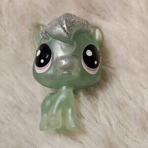 Littlest Pet Shop Mini LPS 2018 Satellite Horsegleam Horse Pony Glitter Clear
